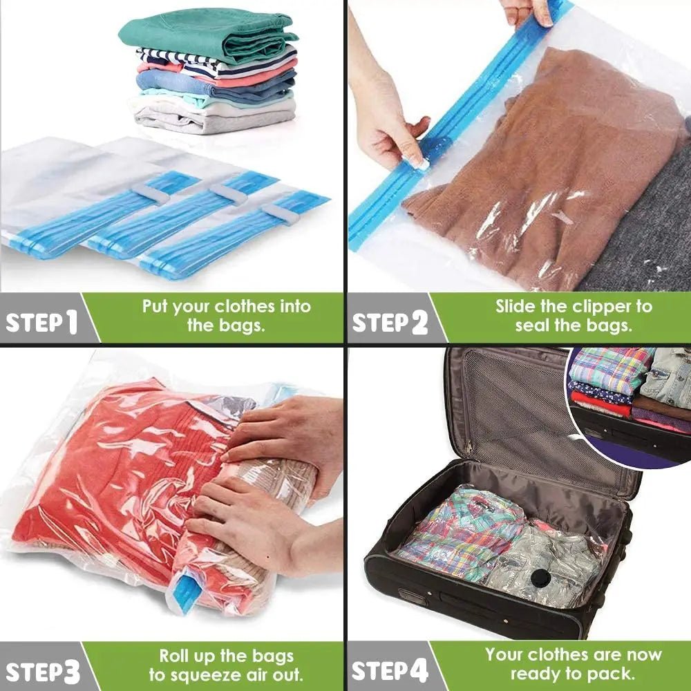 1/2/3/5 Stück Vacuum Aufbewahrunge Taschen Heim Organisation mit kostenloser Pumpe - Mein Shop