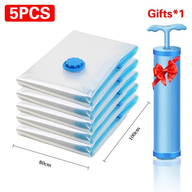 1/2/3/5 Stück Vacuum Aufbewahrunge Taschen Heim Organisation mit kostenloser Pumpe - Mein Shop