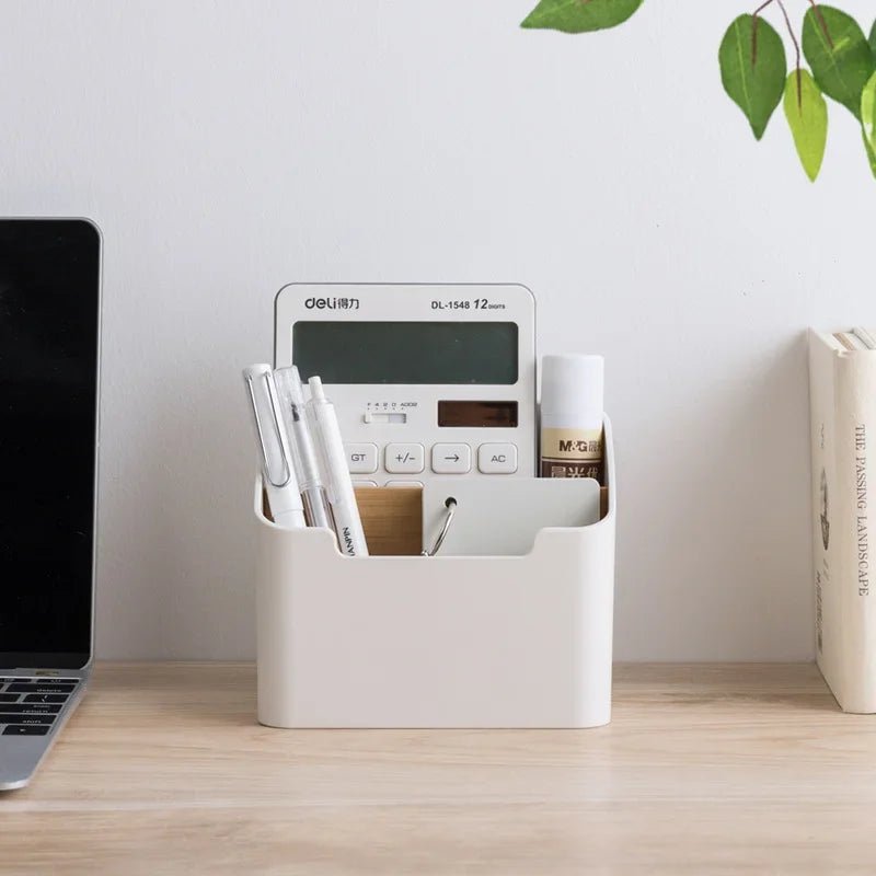 Aufbewahrungsbox mit 2 Fächern - Organizer für Fernbedienung, Kosmetik & Bürobedarf - Homeiyfy