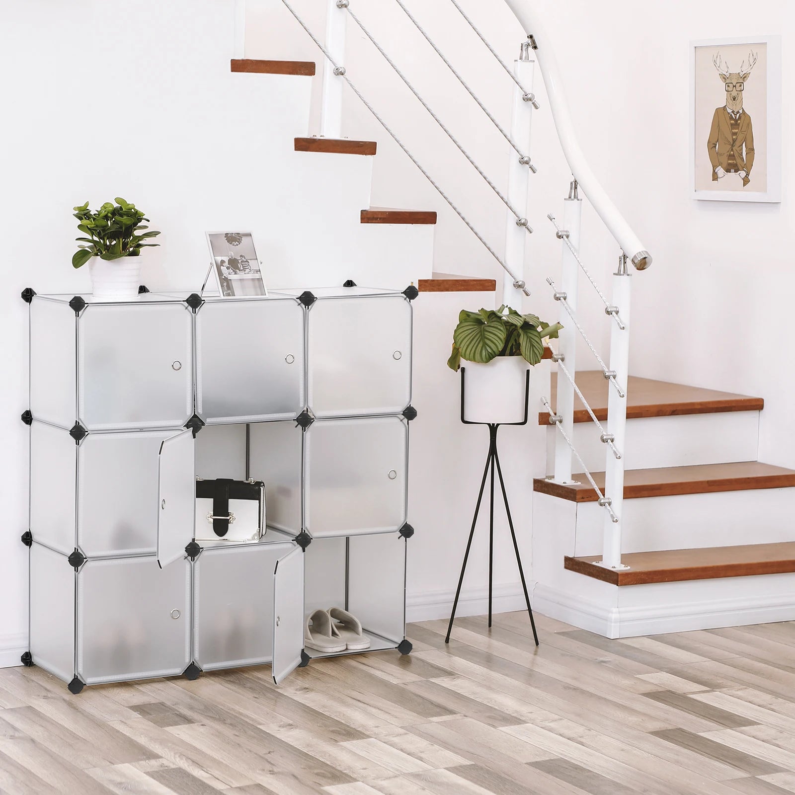 SONGMICS Regalsystem Kunststoffschrank 9 Würfel - Homeiyfy