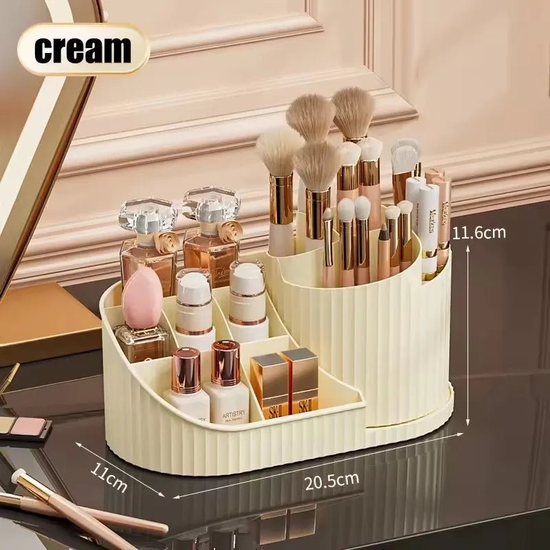 360° Drehbarer Kosmetik - Organizer mit Pinselhalter / Auch für Stifte - Homeiyfy