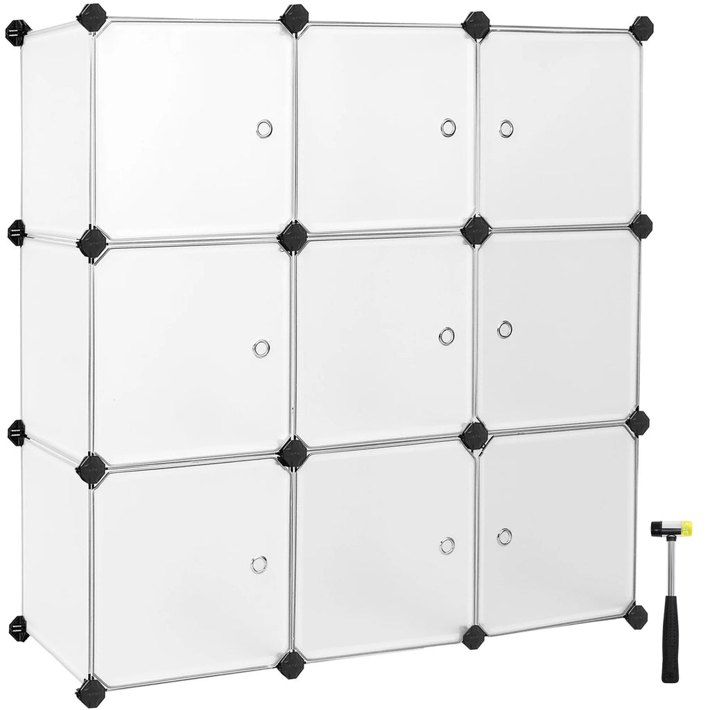 SONGMICS Regalsystem Kunststoffschrank 9 Würfel - Homeiyfy