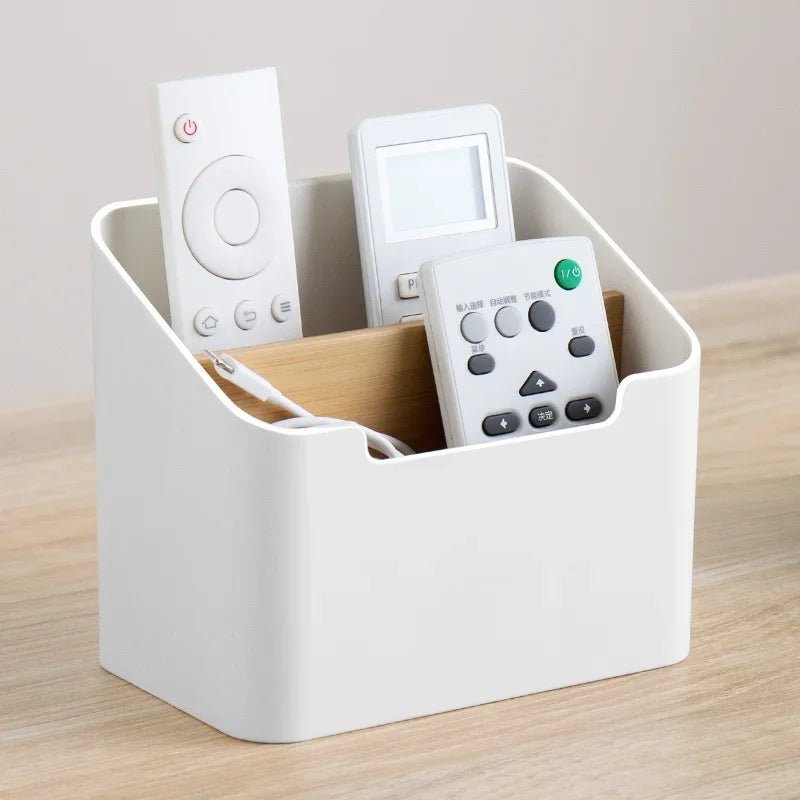 Aufbewahrungsbox mit 2 Fächern - Organizer für Fernbedienung, Kosmetik & Bürobedarf - Homeiyfy