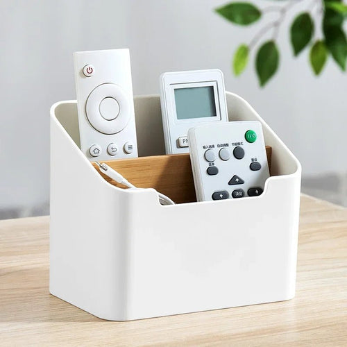 Aufbewahrungsbox mit 2 Fächern - Organizer für Fernbedienung, Kosmetik & Bürobedarf - Homeiyfy