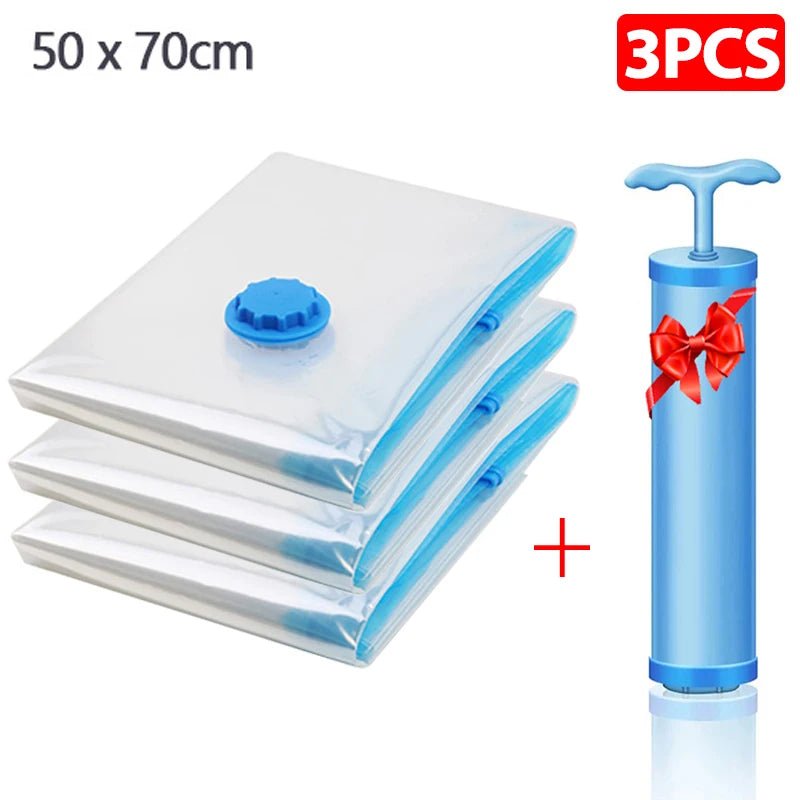 1/2/3/5 Stück Vacuum Aufbewahrunge Taschen Heim Organisation mit kostenloser Pumpe - Mein Shop