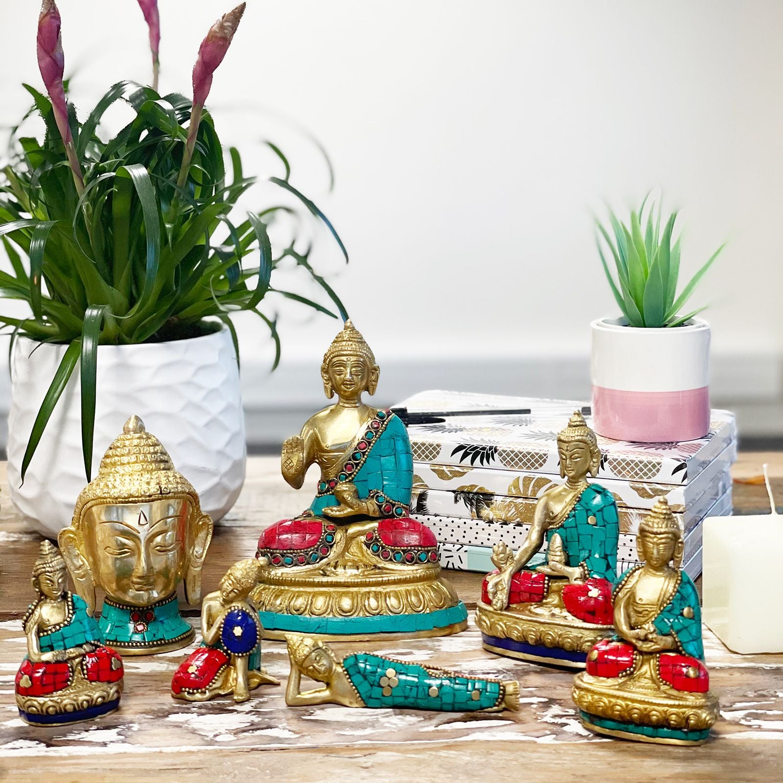Messing Buddha Figur - Amitabha - 9,5 cm - Homeiyfy
