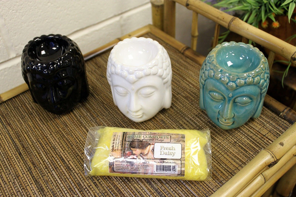 Buddha - Duftlampe Schwarz – Sitzender Buddha Ölbrenner für Aromatherapie - Homeiyfy