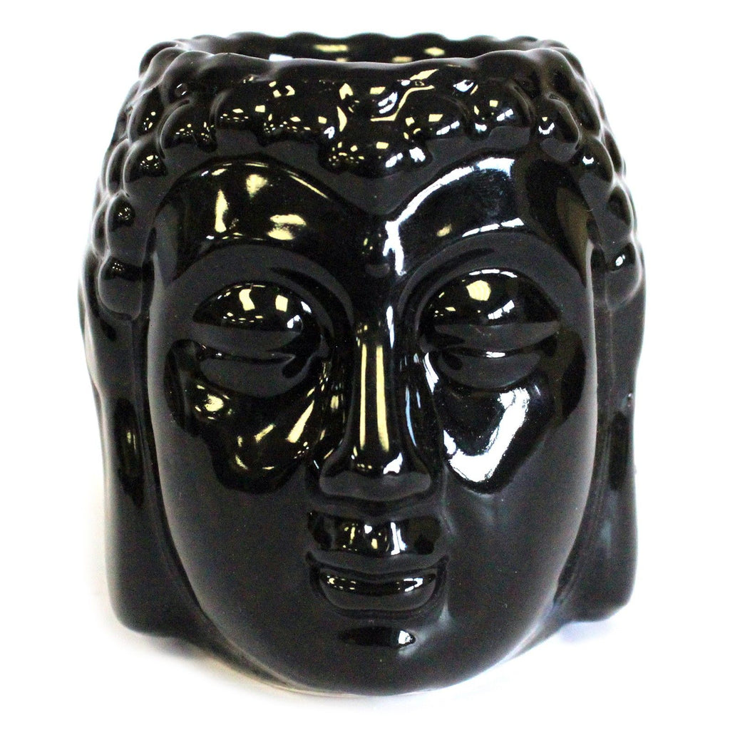 Buddha - Duftlampe Schwarz – Sitzender Buddha Ölbrenner für Aromatherapie - Homeiyfy
