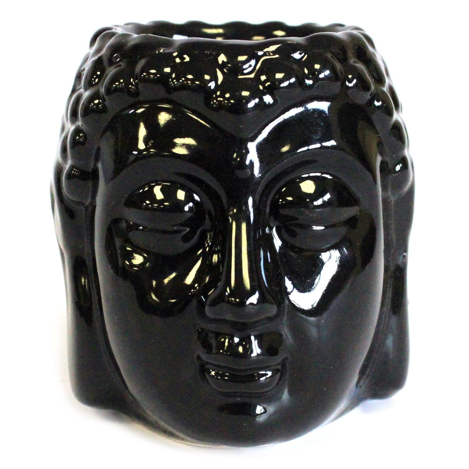 Buddha - Duftlampe Schwarz – Sitzender Buddha Ölbrenner für Aromatherapie - Homeiyfy