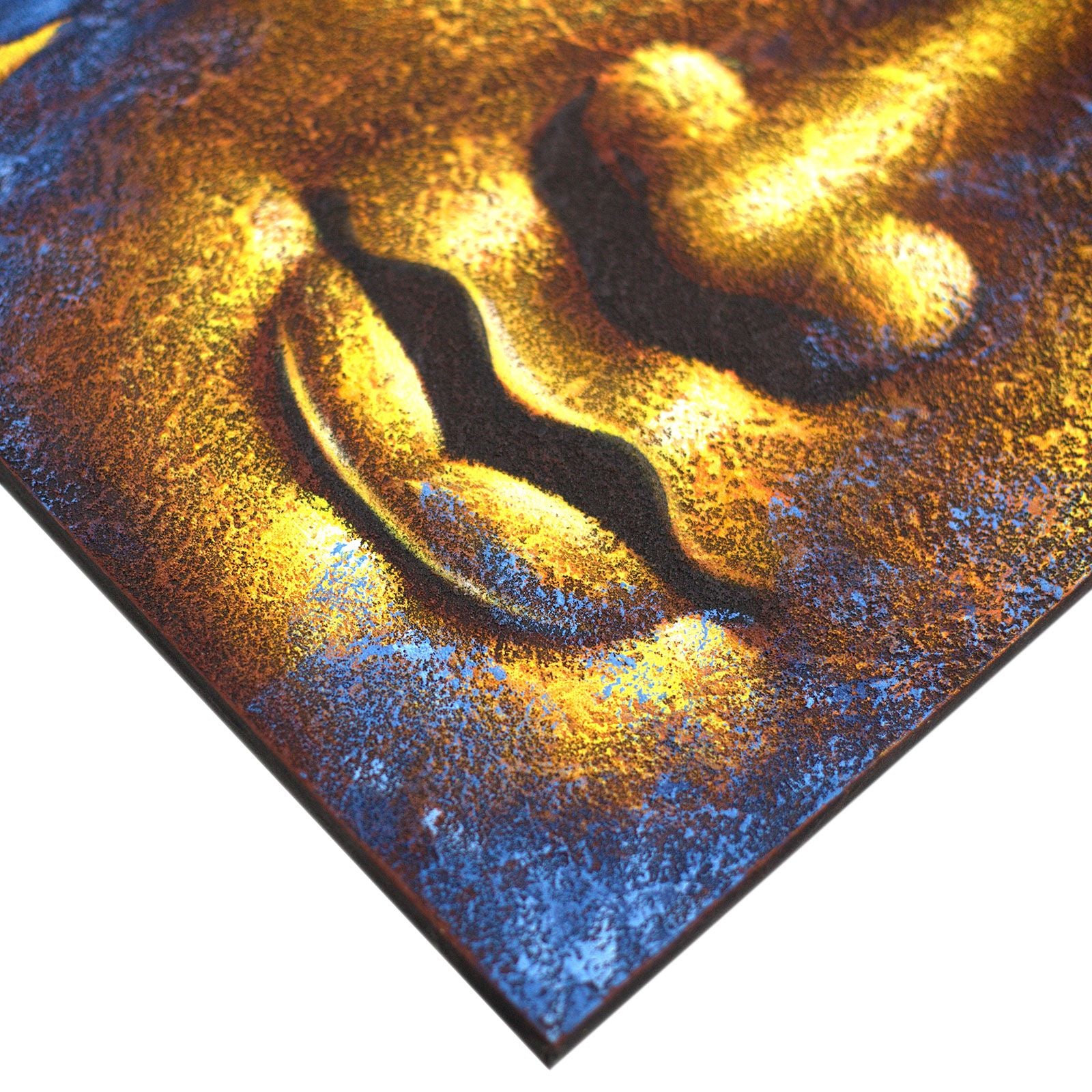 Buddha Gemälde Gold mit Lotusblüte 60x80cm – Handgefertigte Wandkunst - Homeiyfy