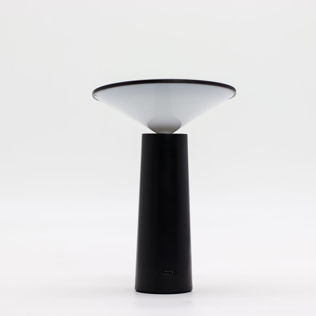 Touch - Lampe Pilz - Design Schwarz USB - C Aufladbar – Dimmbar mit Musterbeleuchtung - Homeiyfy