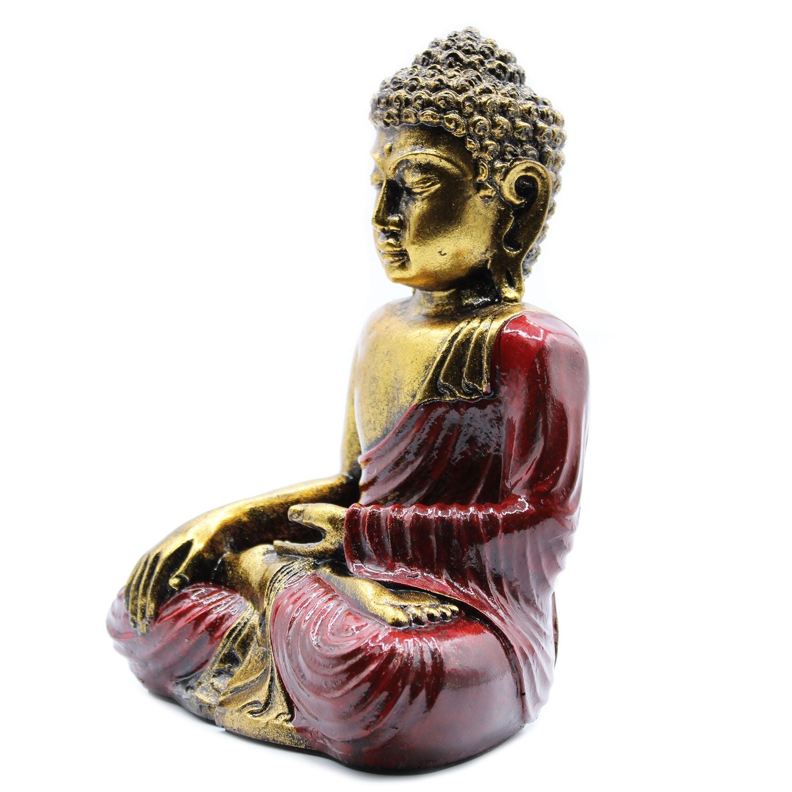 Handbemalter Buddha Rot - Gold Large – Zen - Skulptur mit Geschenkbox - Homeiyfy