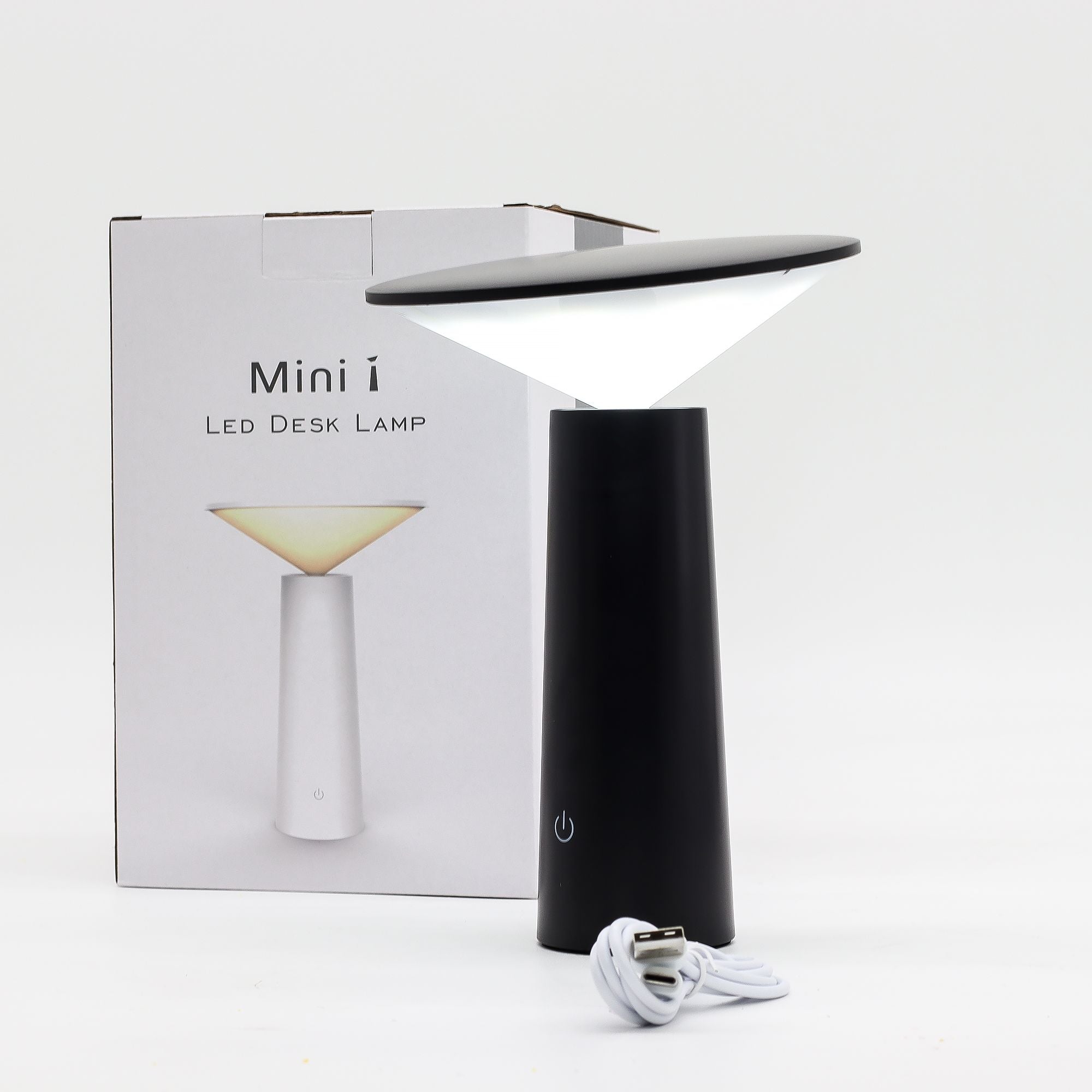 Touch - Lampe Pilz - Design Schwarz USB - C Aufladbar – Dimmbar mit Musterbeleuchtung - Homeiyfy
