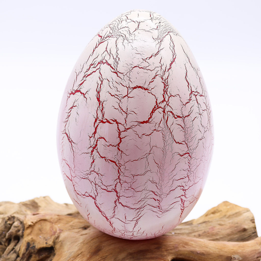 DriftGlow Treibholz - Lampe Crackle Fire Egg Orange – Handgefertigt - Homeiyfy