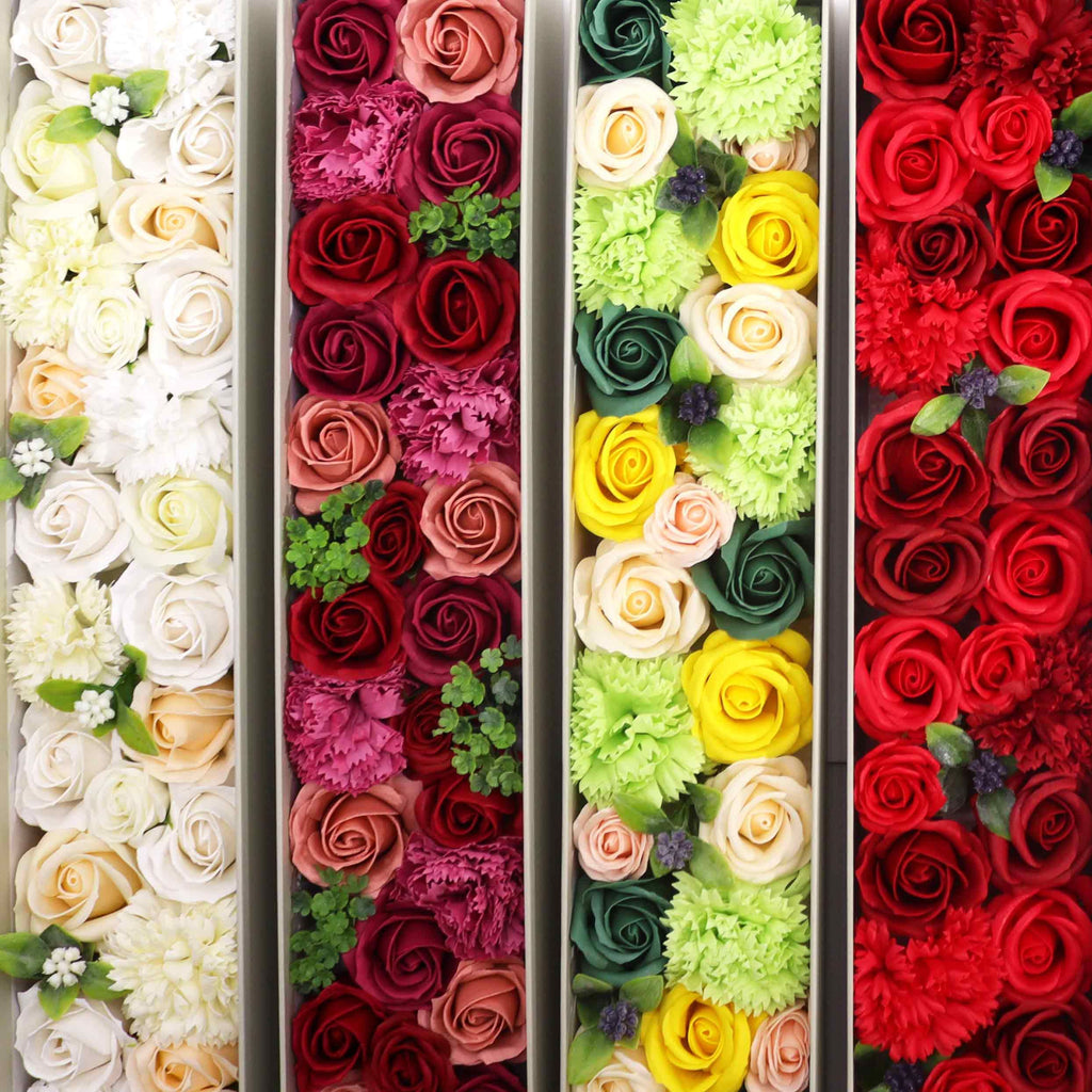 Seifen - Rosen Extra Lang Rot - Duftende Geschenkbox mit klassischen Rosen - Homeiyfy