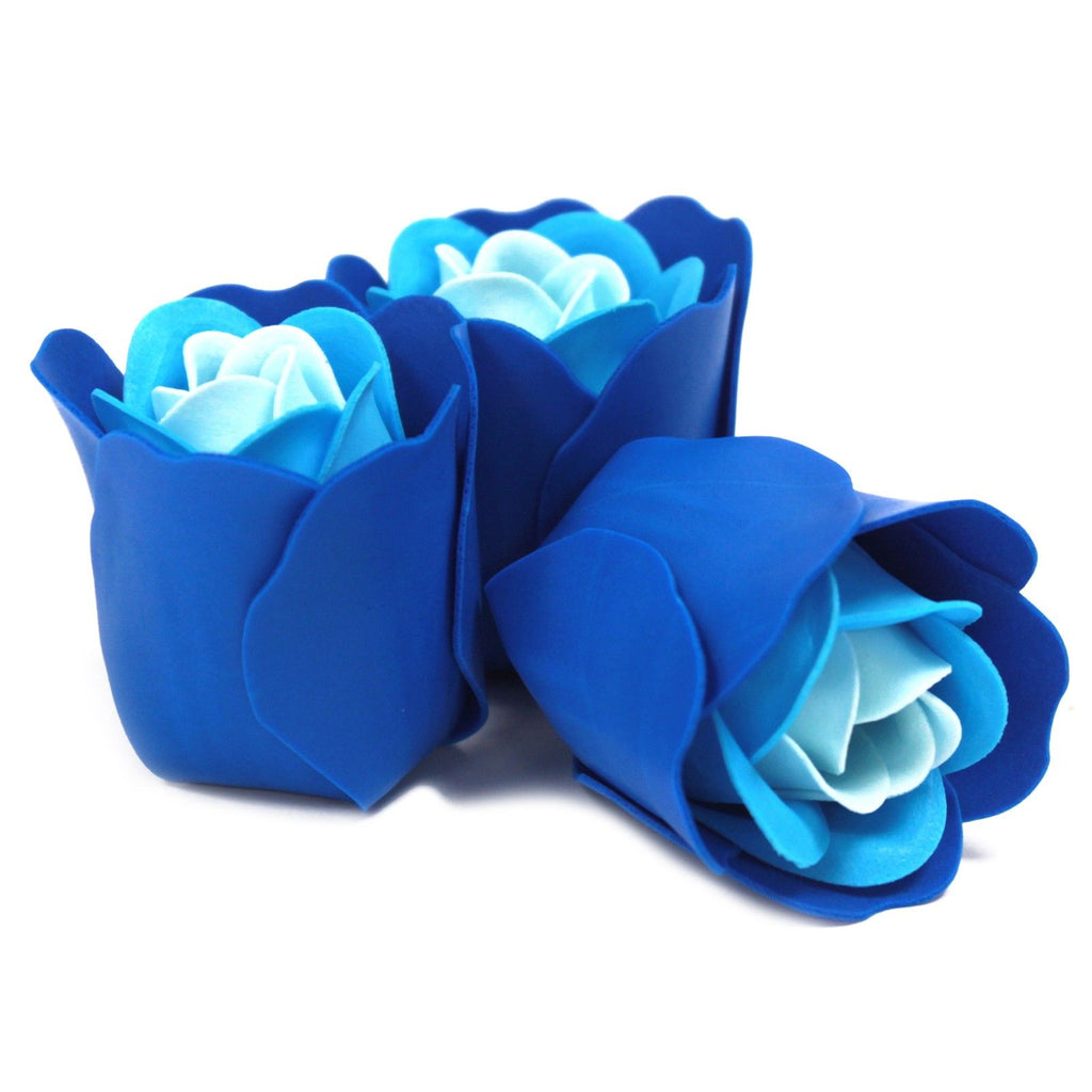 Seifen - Rosen Blau 3er - Set in Herzbox – Luxus - Badeseifen - Homeiyfy