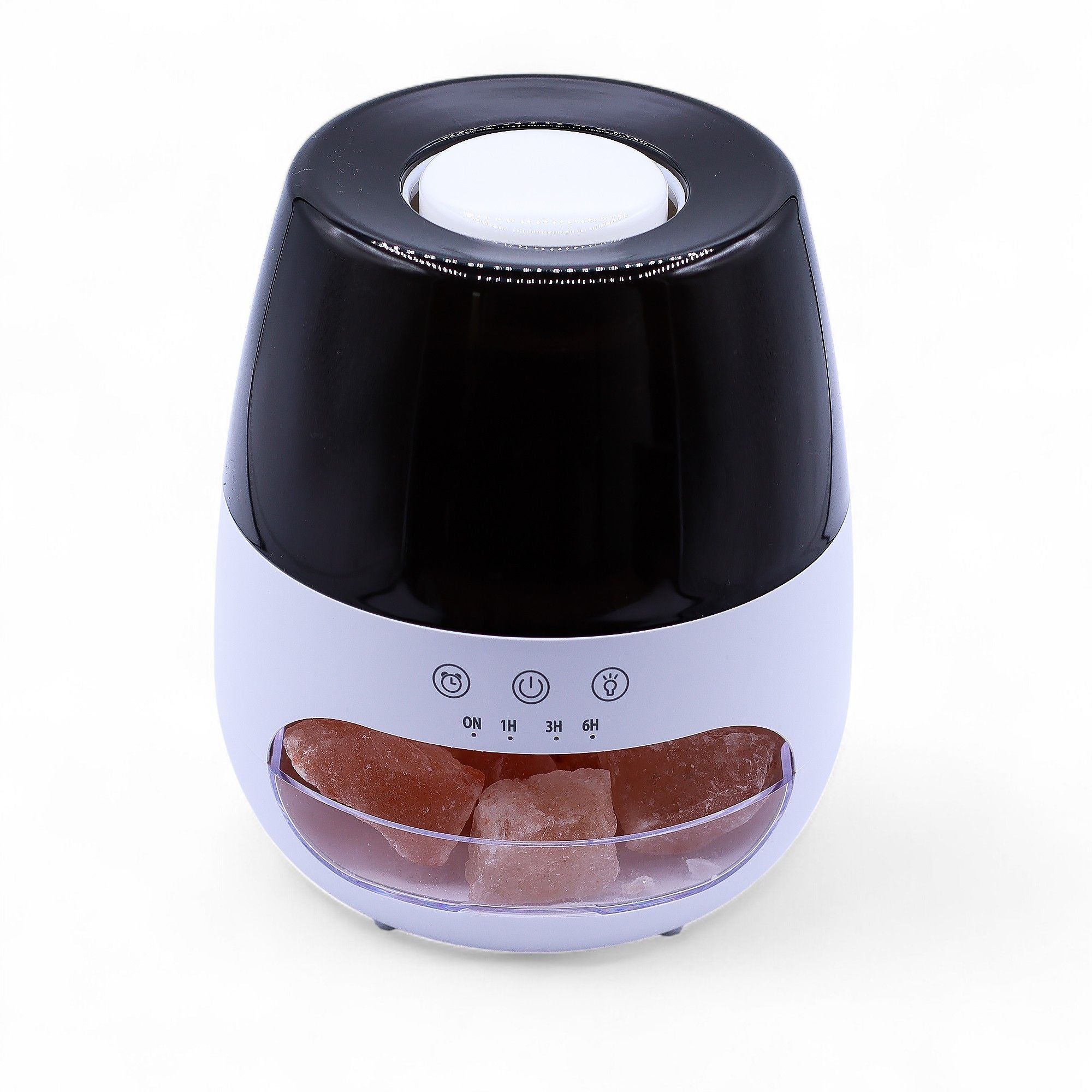 Aroma Diffuser mit Flammen - Effekt – Salzstein - Optik Weiß – USB mit Timer & Farbwechsel - Homeiyfy
