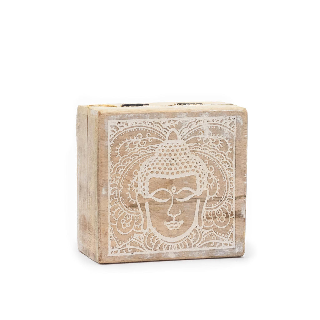 Buddha Box aus Mangoholz – Whitewash & Handgefertigt - Homeiyfy