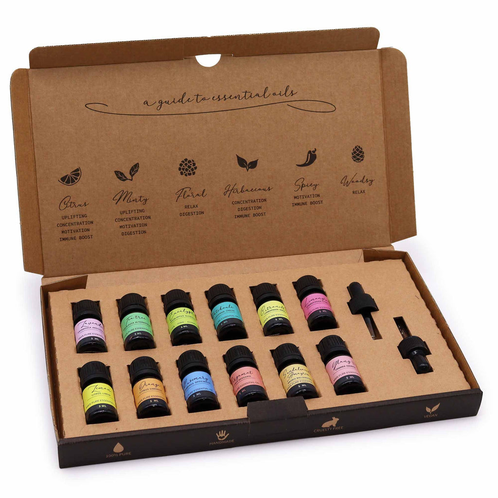 Aromatherapie Ätherische Öle Set - Top 12 Premium Duftöle - Homeiyfy