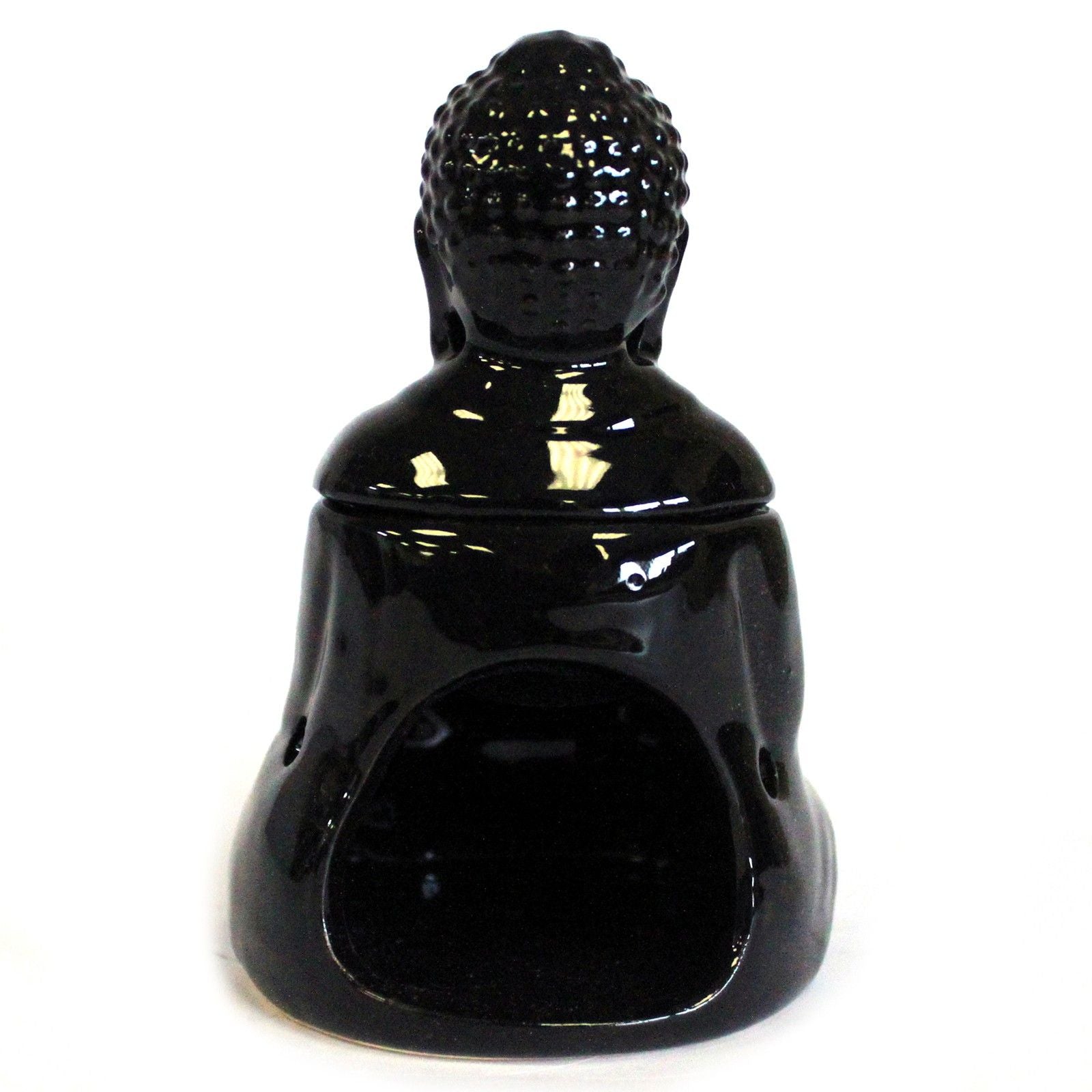 Buddha Duftlampe Schwarz Sitzend – Ölbrenner für ätherische Öle - Homeiyfy