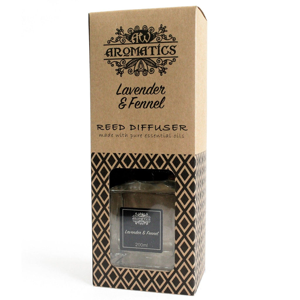 Raumduft Diffuser Lavendel & Fenchel - 200ml Ätherische Öle Reed Diffuser - Homeiyfy