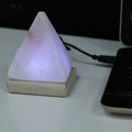 Himalaya Salzlampe Pyramide Weiß - 9cm LED Lampe - Homeiyfy