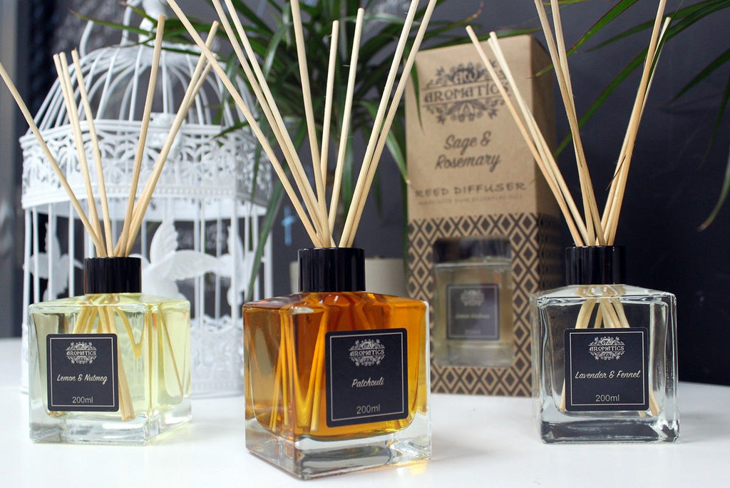 Raumduft Diffuser Lavendel & Fenchel - 200ml Ätherische Öle Reed Diffuser - Homeiyfy