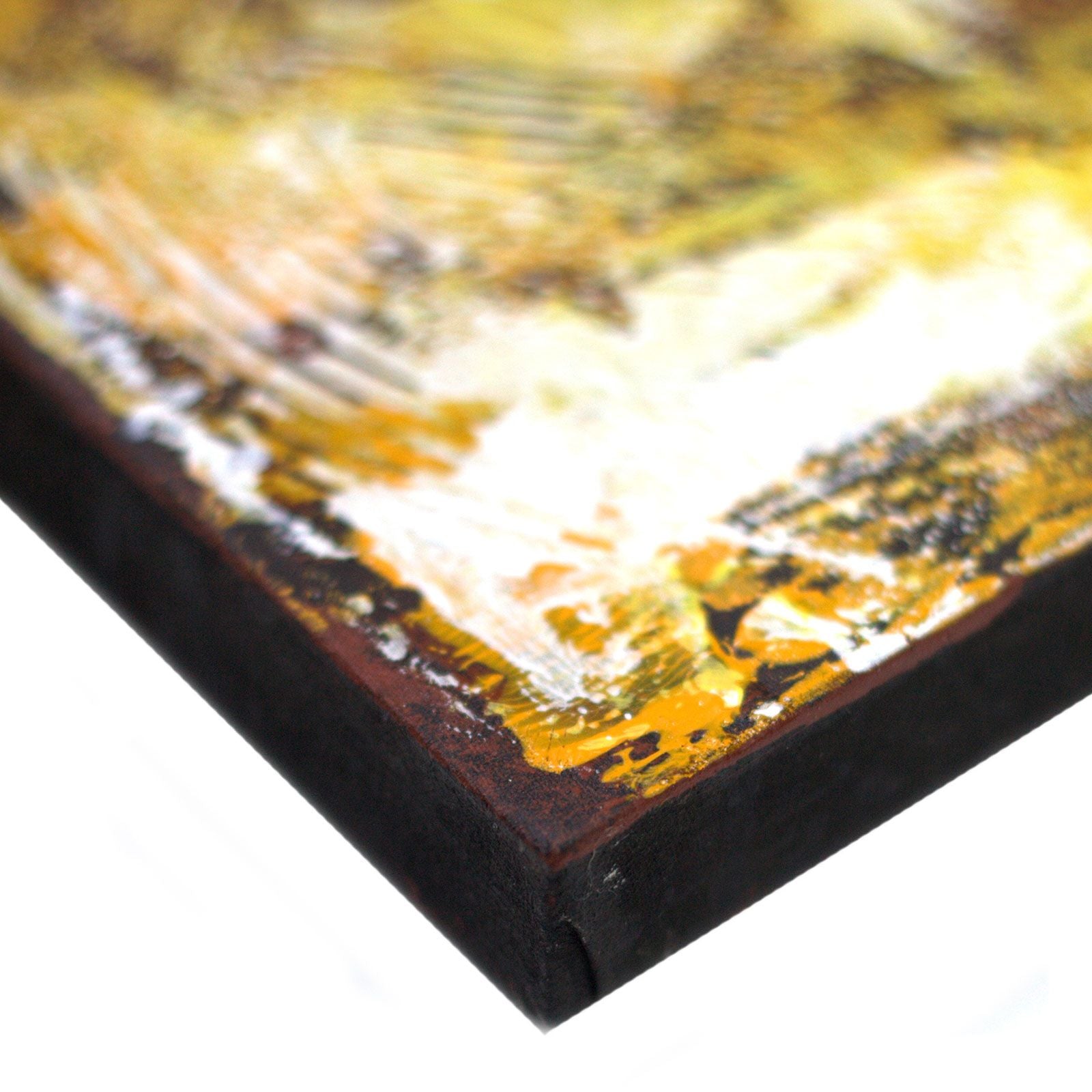 Buddha Gemälde Gold mit Lotusblüte 60x80cm – Handgefertigte Wandkunst - Homeiyfy
