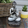 Handbemalter Buddha - Kerzenhalter Weiß Medium – Zen - Deko - Homeiyfy