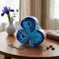 Seifen - Rosen Blau 3er - Set in Herzbox – Luxus - Badeseifen - Homeiyfy